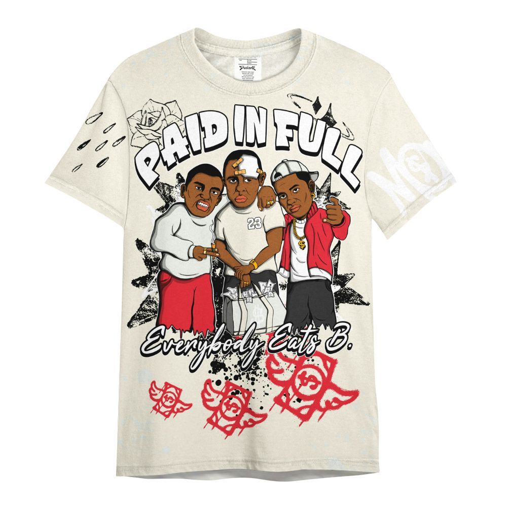 Shirt To Match Low OG Sail 1s - Everybody Paid In Full Crayon All Over Print