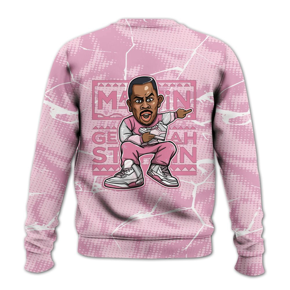 Sweatshirt To Match Orchid 4s - Get Tag Sneakers Steppin' Graphic Crack All Over Print