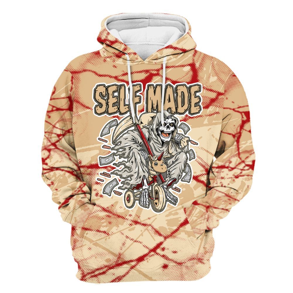 Hoodie To Match Dunk Low Strawberry Waffle - Self Make Skeleton Profound All Over Print
