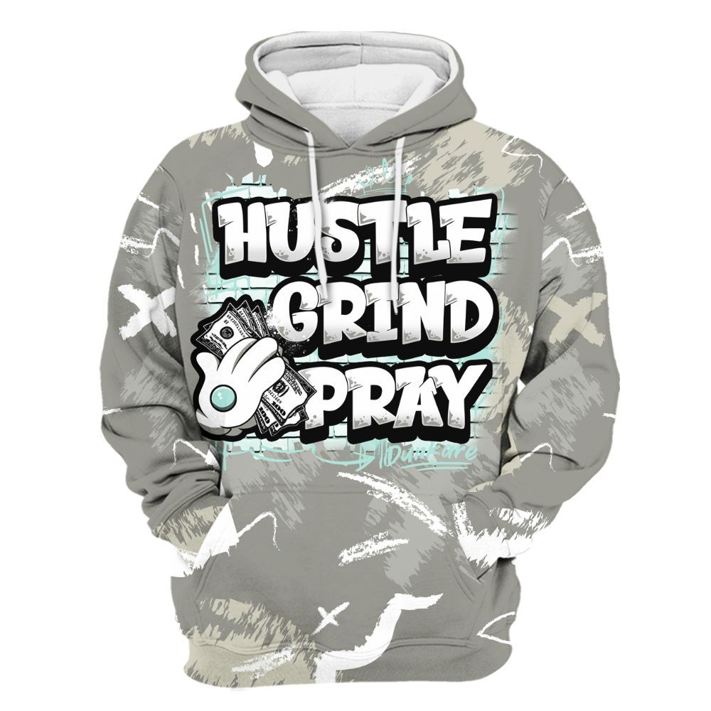 Hoodie To Match Low OG Year Of The Snake 1s - Hustle Grind Pray Retro All Over Print