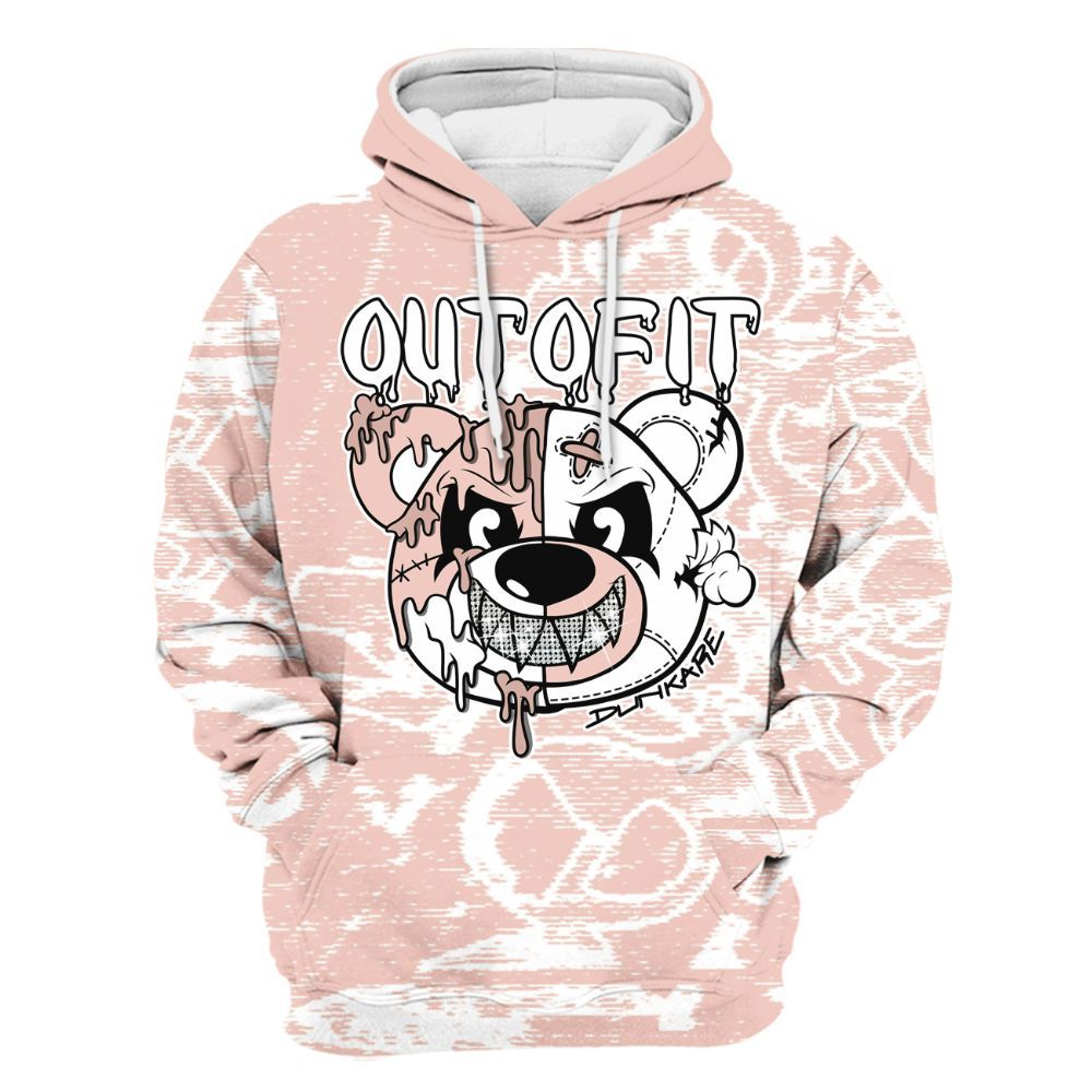 Hoodie To Match Low Legend Pink 11s - Out Of It Bear Avant-Garde All Over Print