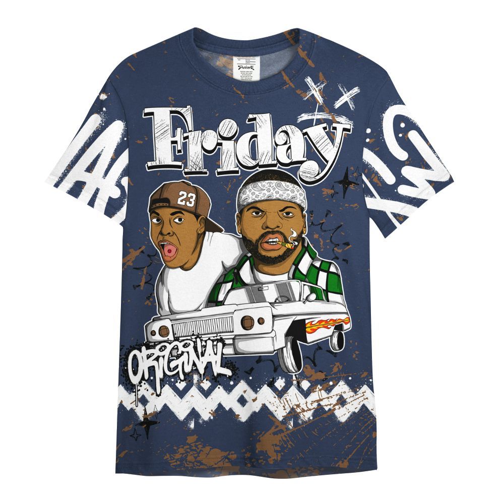 Shirt To Match Midnight Navy 13s - Friday Sneaker Crayon All Over Print