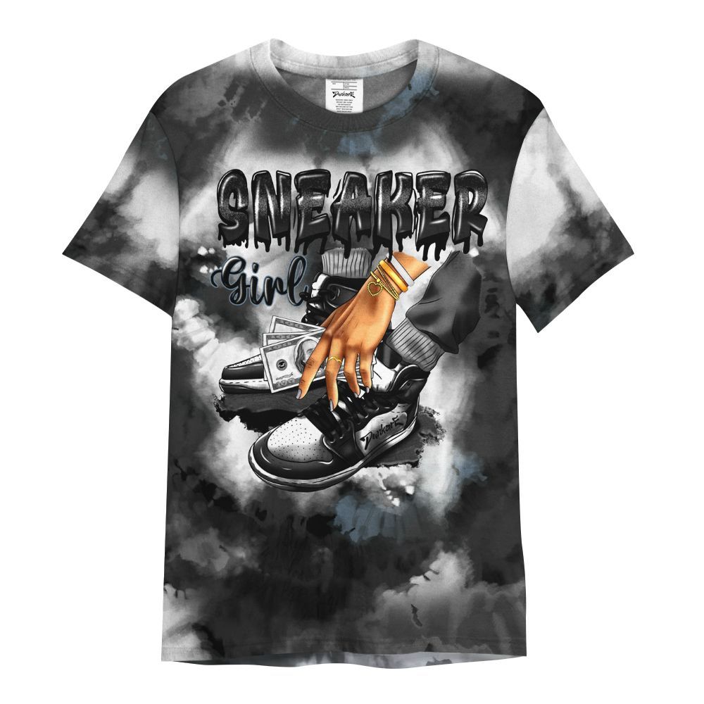 Shirt To Match Black Chrome 6s - SNEAKER Girl Money Drip Tie Dye All Over Print