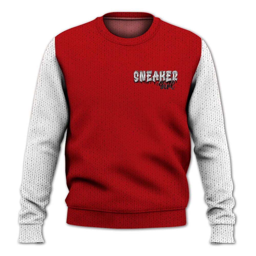 Knitted Sweater To Match Cement Grey 3s, Custom Name Sneaker Girl Money