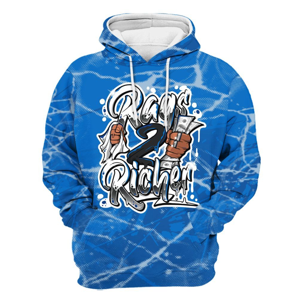 Hoodie To Match Blueberry 12s - Rag 2 Rich Graphic All Over Print