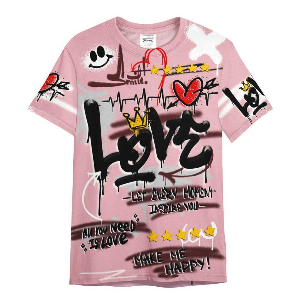 Shirt To Match Air Max 90 Neapolitan 2025 - Happy Love Beats Graffiti Streetwear All Over Print