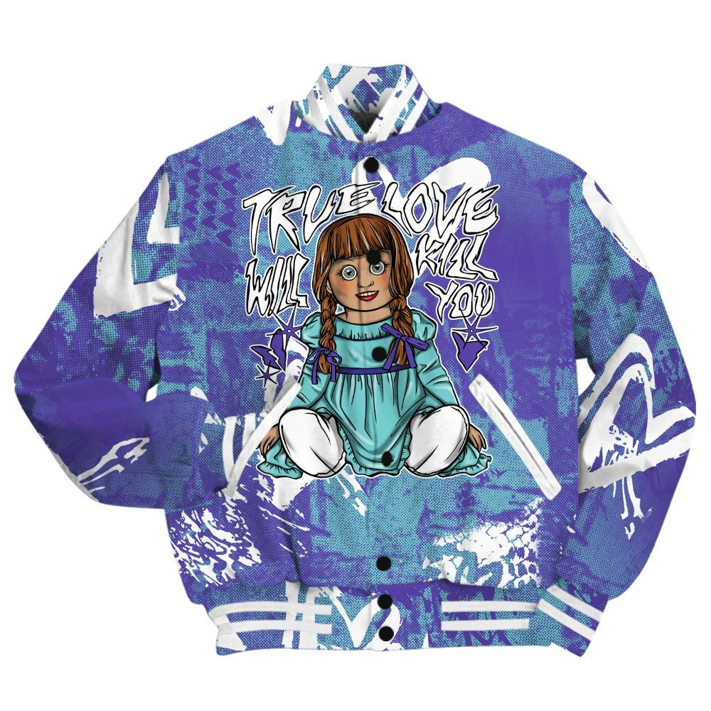 Varsity Jacket To Match Low Hornets 1s Shirt - Genuine Loves Bear Heart Grunge All Over Print