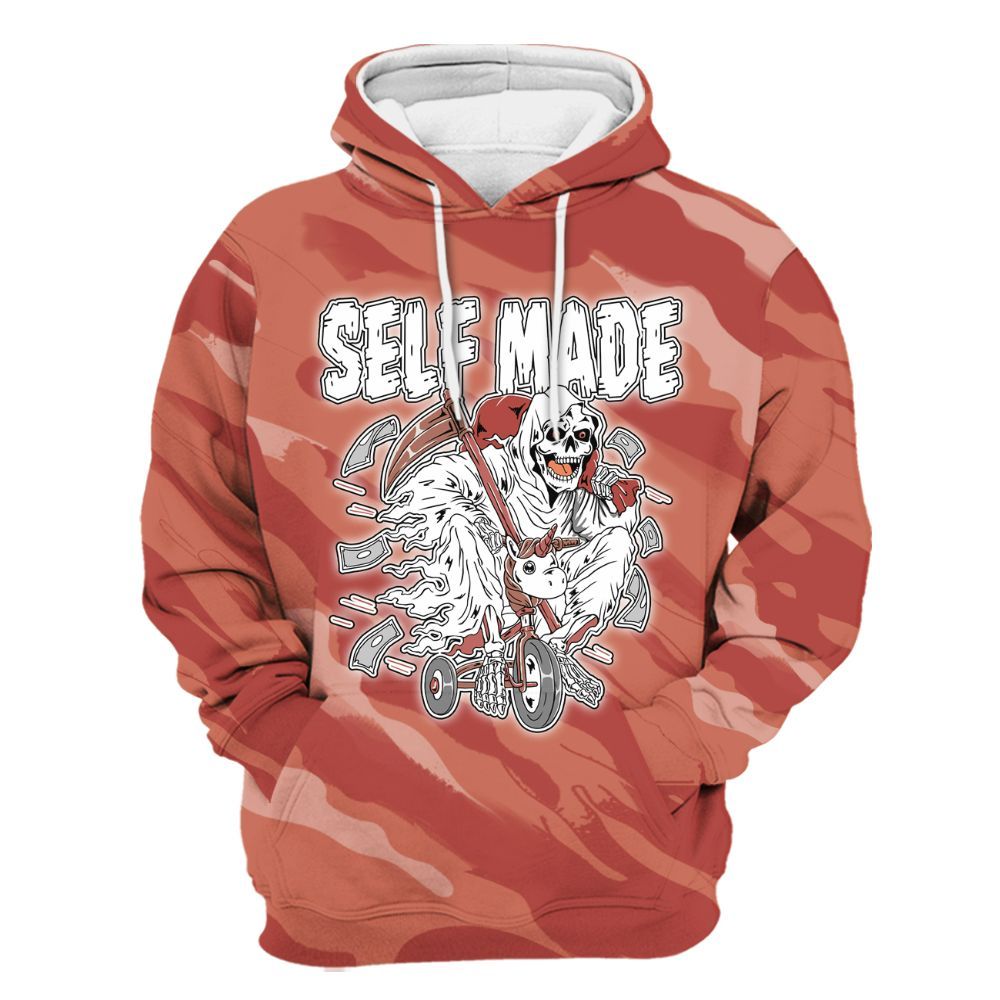Hoodie To Match Dune Red 13s - Self Make Skeleton Colored All Over Print