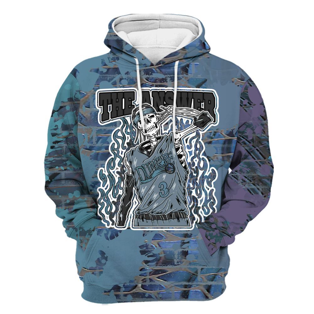 Hoodie To Match Air Foamposite Kazuya Mishima - Allen Answer Skeleton Brick All Over Print