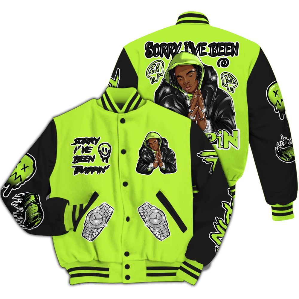 Varsity Jacket To Match Air Force 1 Low Dance Volt - Trappin' Unique All Over Print