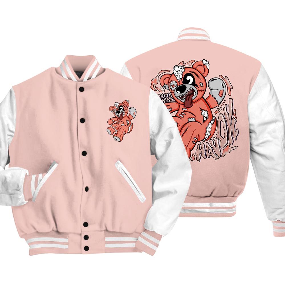 Varsity Jacket To Match Legend Pink 11s Vasity Jacket - Havok Bear Vasity Jacket Unisex
