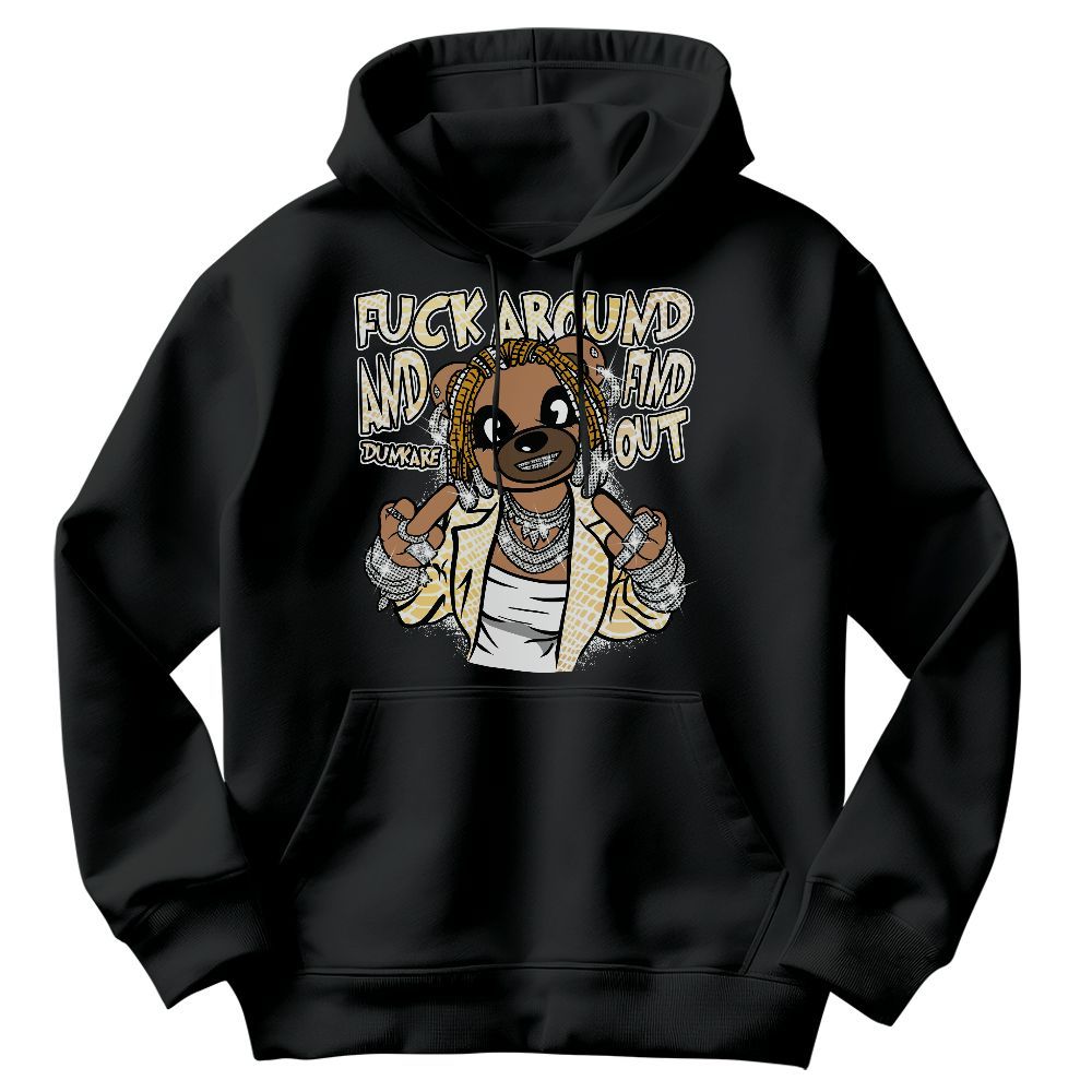 Sweatshirt To Match Low Yellow Python 11s - F#ck Around Bear Bear Graphic