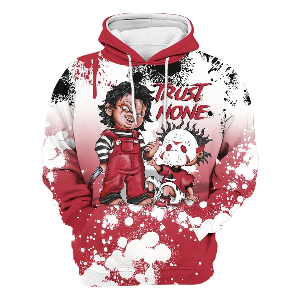 Hoodie To Match Space Jam OG 2026 9s - Trust No One Scary All Over Print