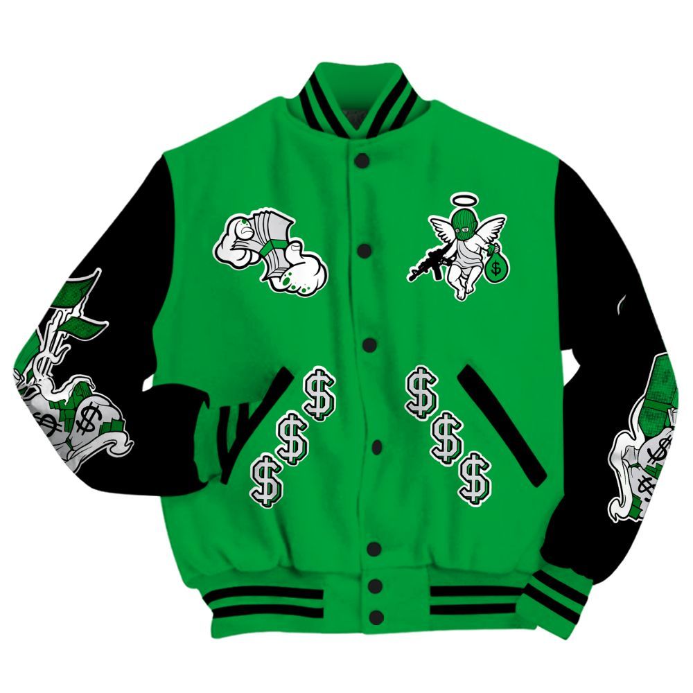 Varsity Jacket To Match Low Lucky Green 1s - Ones Move In Silence Graphic All Over Print