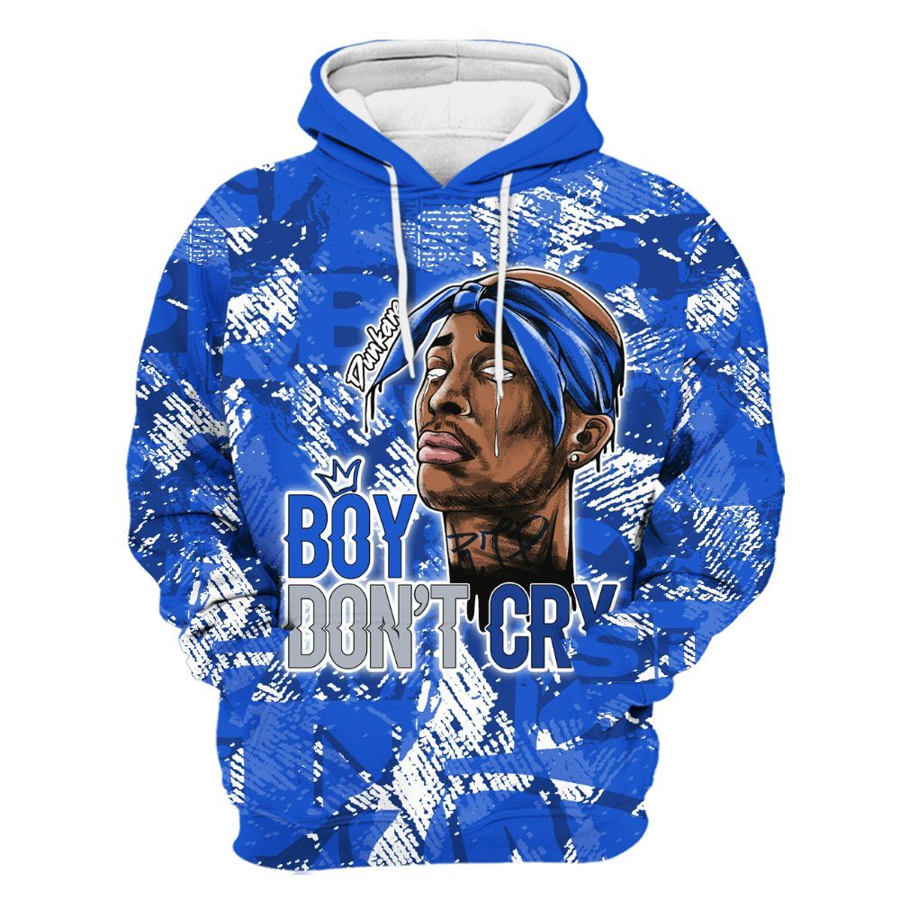 Hoodie To Match Air Foamposite One Royal - Boiz Ain't Cry Unique Abstract All Over Print