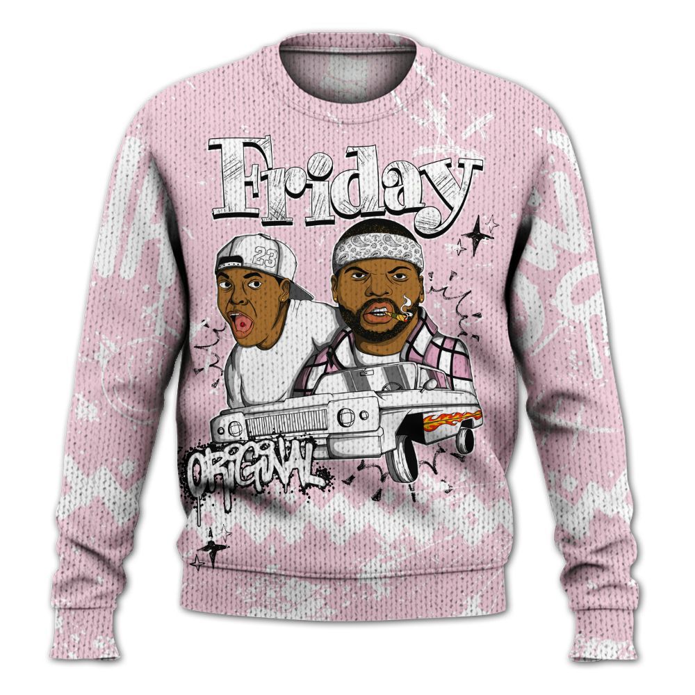 Knitted Sweater To Match Orchid 4s - Friday Sneaker Crayon