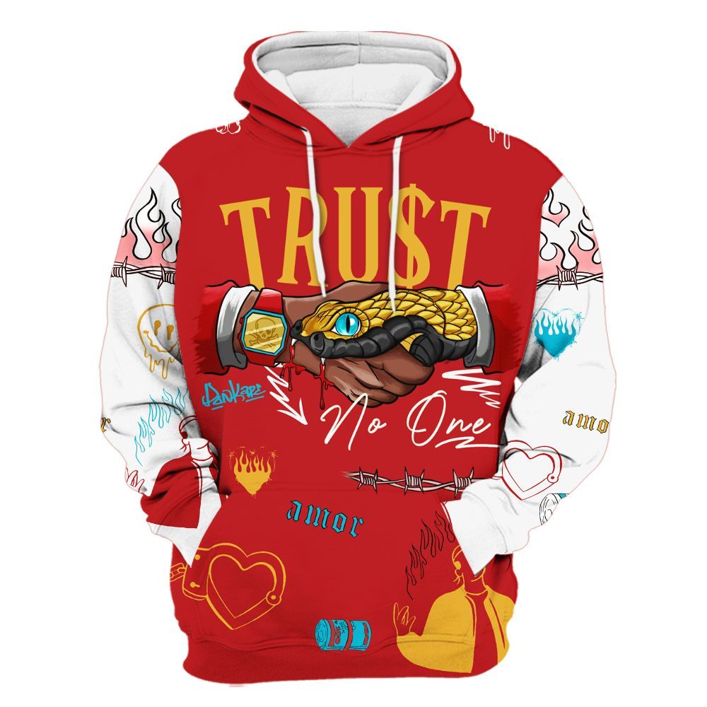 Hoodie To Match Dunk Low Fruity Pebbles - Snake Trust No One All Over Print