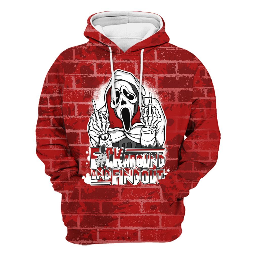 Hoodie To Match Red Taxi 12s - F#CK And Find Out Graphic Halloween All Over Print