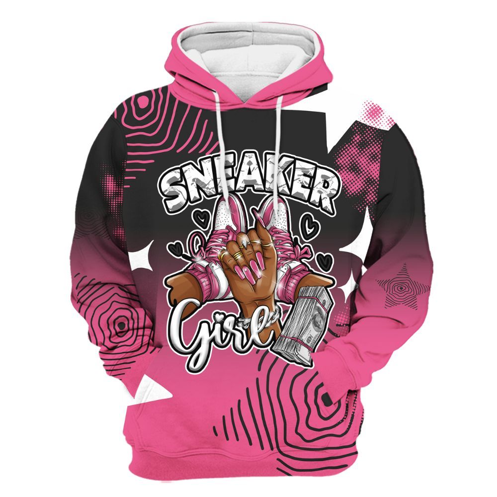 Hoodie To Match Air Max SNDR Hyper Pink - Sneakerz Girlz Unique Starz All Over Print