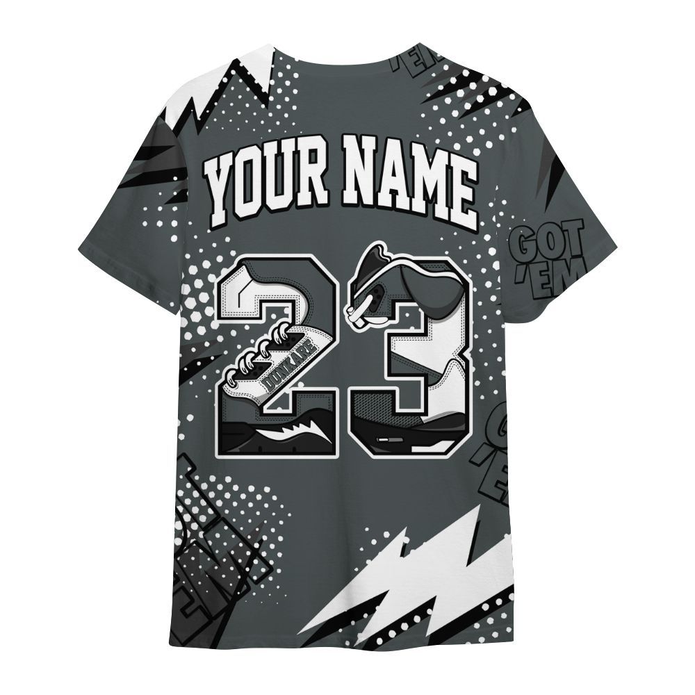 Shirt To Match Black RM Nigel Sylvester 4s - Custom Name Number 23 5s All Over Print