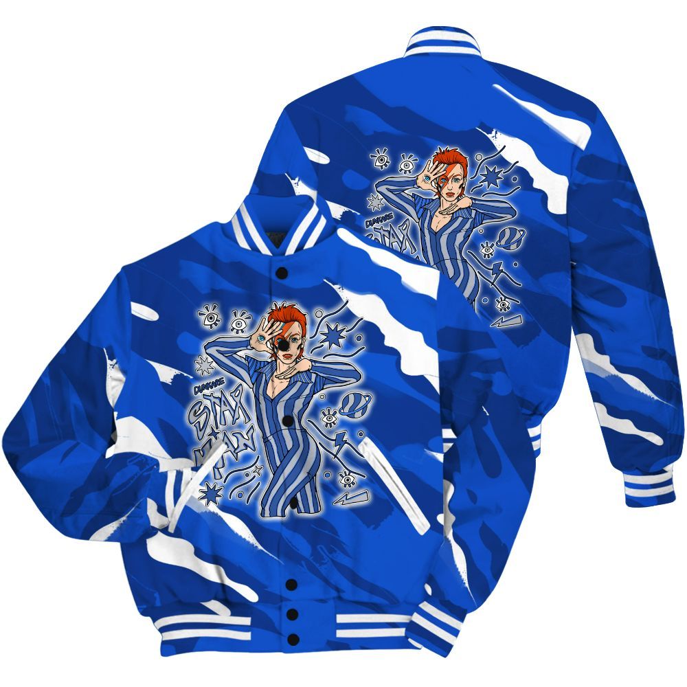 Varsity Jacket To Match Air Foamposite One Royal Shirt - Starmans Graphics Colored All Over Print