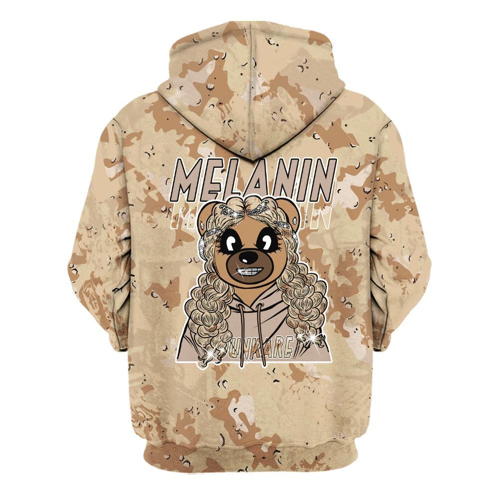 Hoodie To Match Desert Camo 3s - Pigments Bear Heart Grunge All Over Print