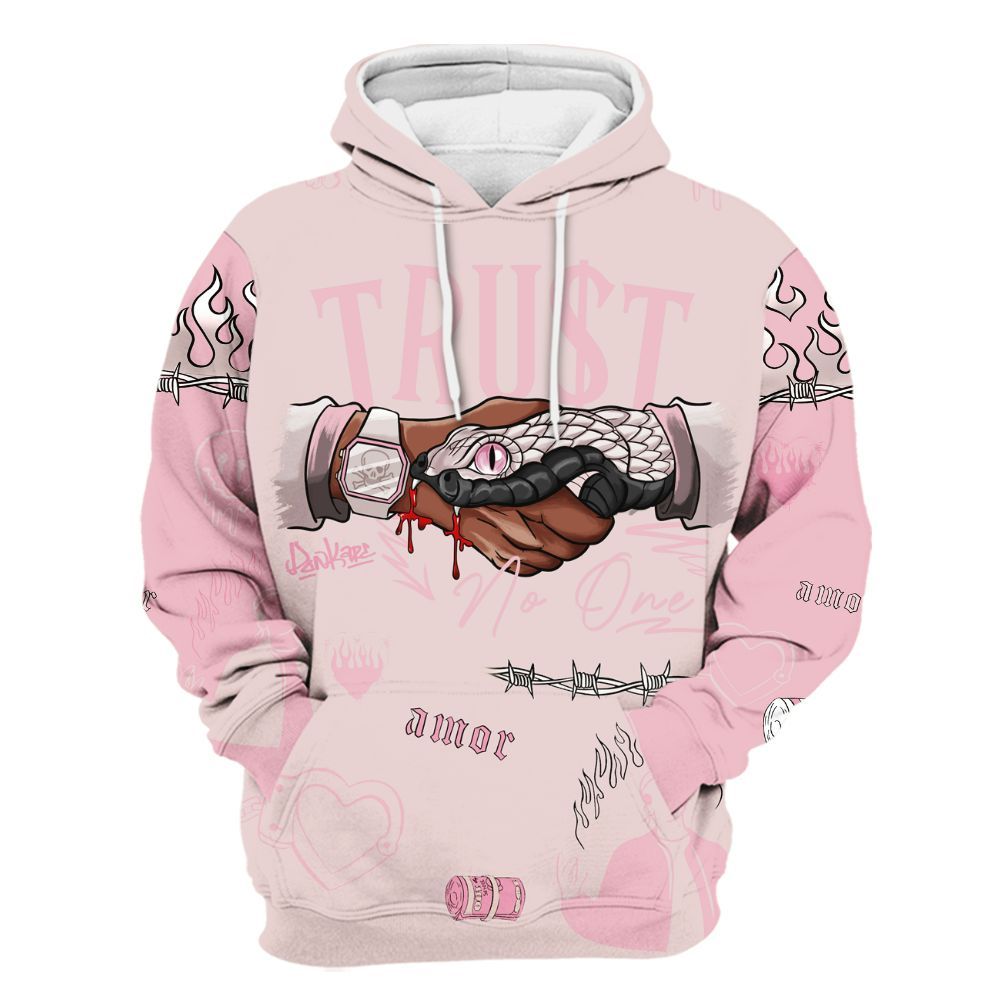Hoodie To Match Dunk Low KD 17 Aunt Pearl - Snake Trust No One All Over Print