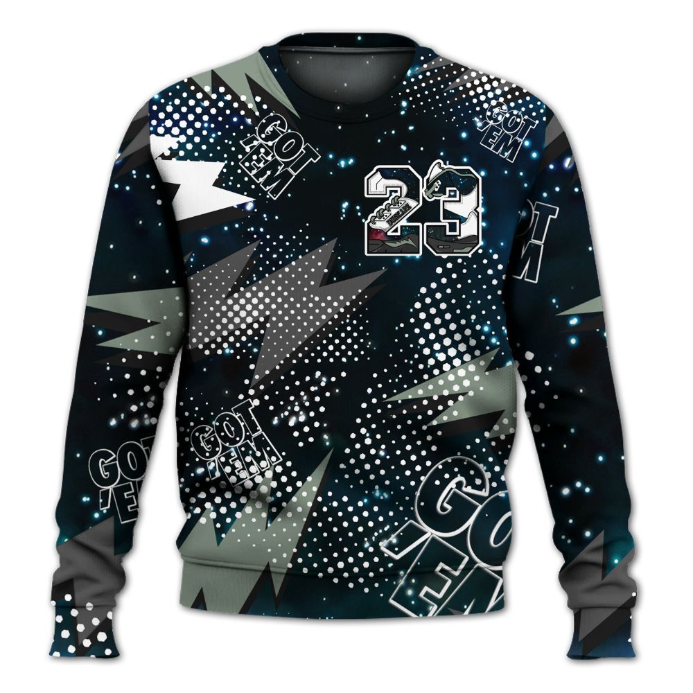 Sweatshirt To Match Air Foamposite One Galaxy - Custom Name Number 23 5s All Over Print