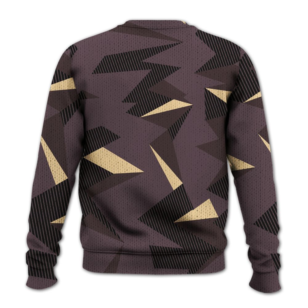 Knitted Sweater To Match AMM Black 3s - Geometric Camouflage Pattern