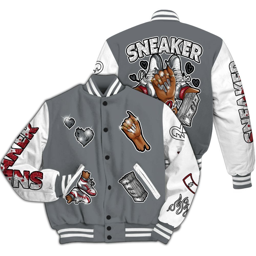Varsity Jacket To Match Retro Fire Red 9s - Sneakerz Girlz All Over Print