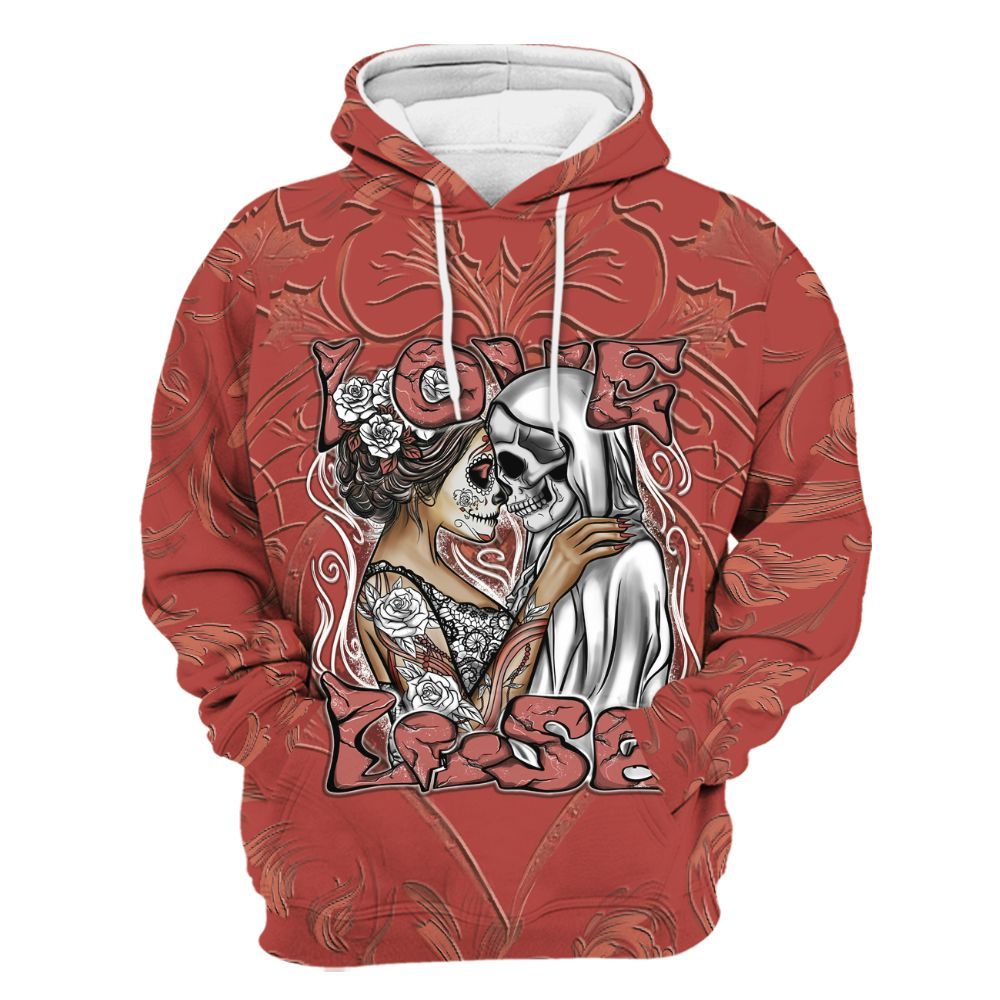 Hoodie To Match Dune Red 13s - Loves Lose Gothic All Over Print