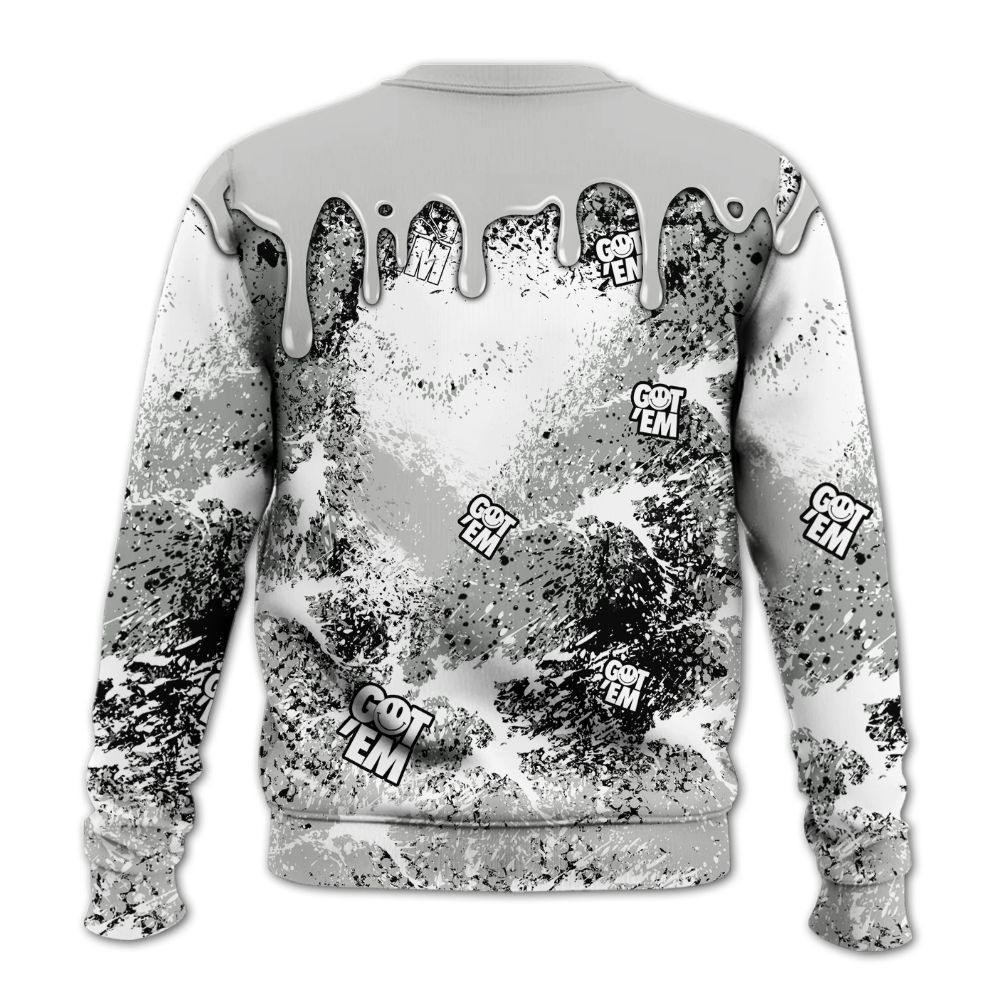 Sweatshirt To Match Retro White Oreo 4s - Dripping 23 Drip All Over Print