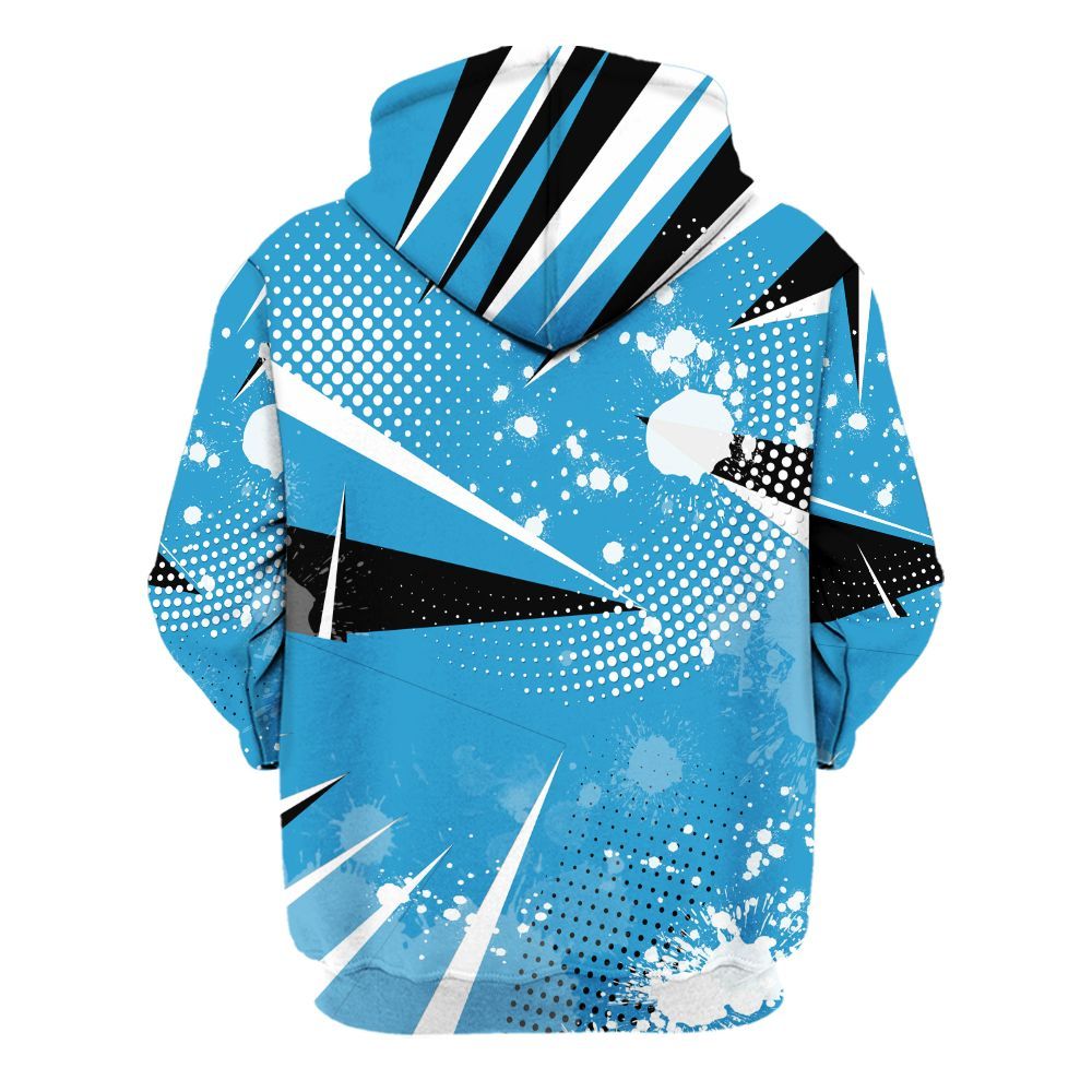 Hoodie To Match Powder Blue 9s - Poly Trust No One Dripping All Over Print