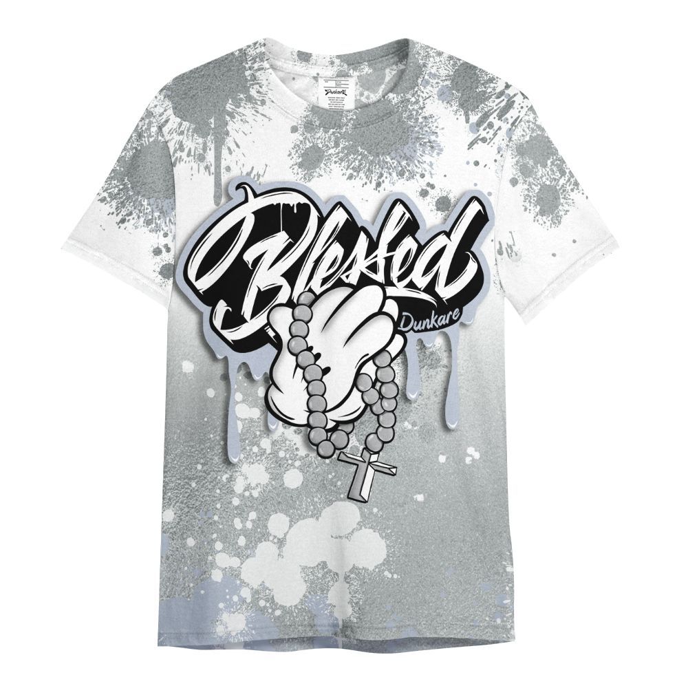 Shirt To Match White Metallic 2026 5s - God Blessed Ink Drip All Over Print