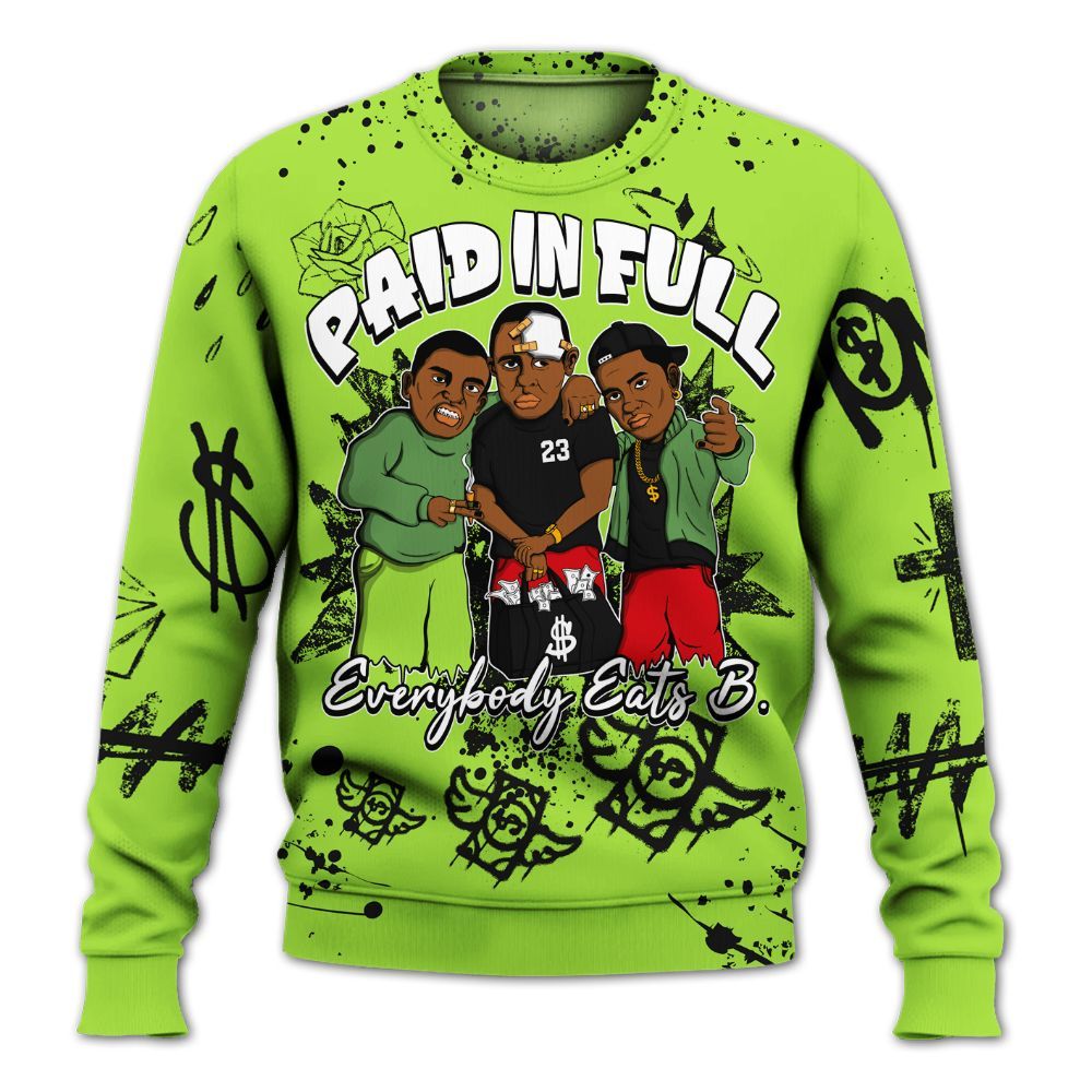 Sweatshirt To Match Kobe 6 SE Grinch - Everybody Paid In Full Crayon All Over Print