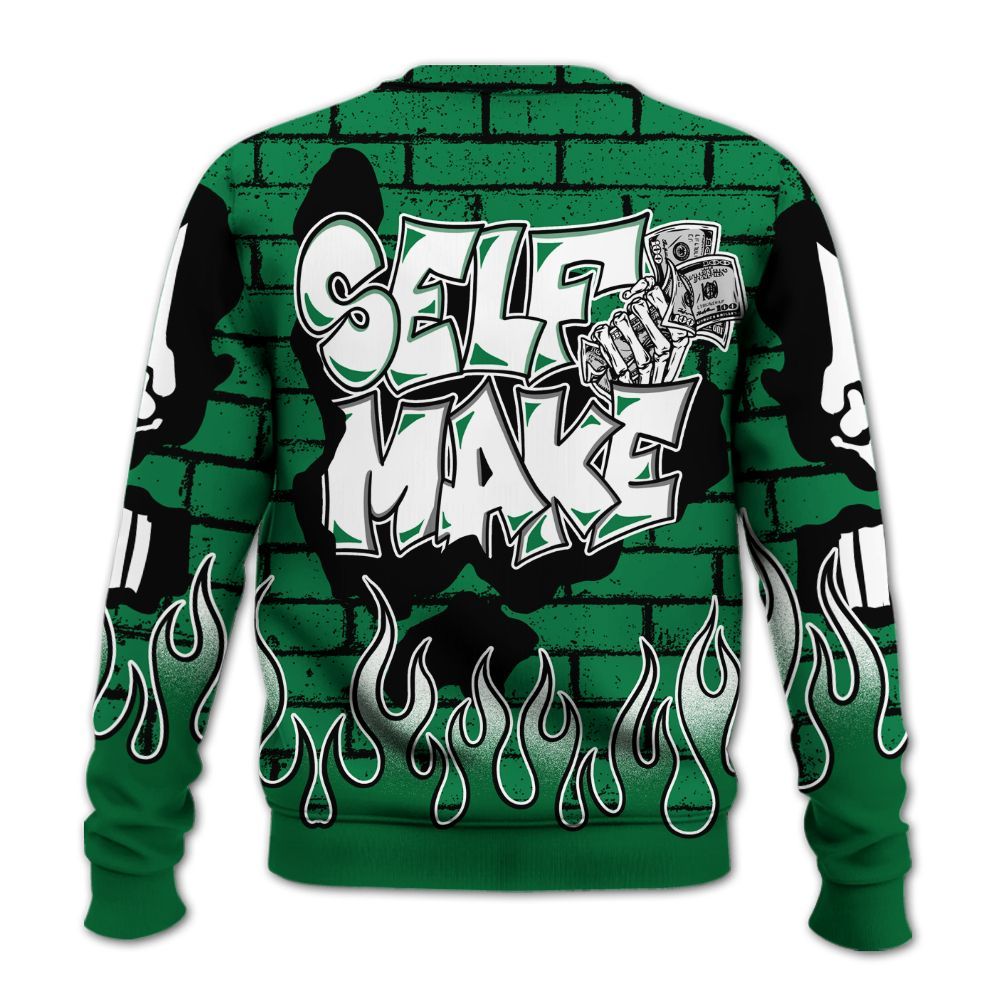 Sweatshirt To Match Pine Green 13s - Self Make Skeleton Crashed All Over Print