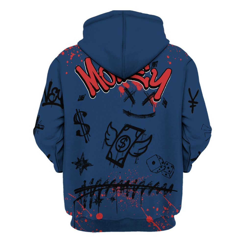 Hoodie To Match SP Sport Royal 3s - Everybody Paid In Full Crayon All Over Print