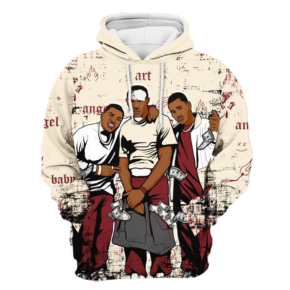 Hoodie To Match Valentine's Day 2026 4s - Paid In Full Money All Over Print