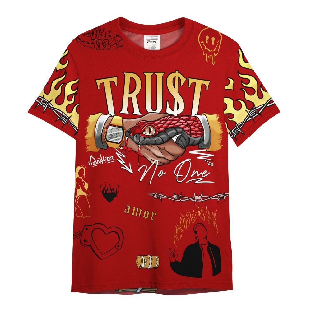 Shirt To Match OG Low Last Dance At The Garden 1s - Snake Trust No One All Over Print