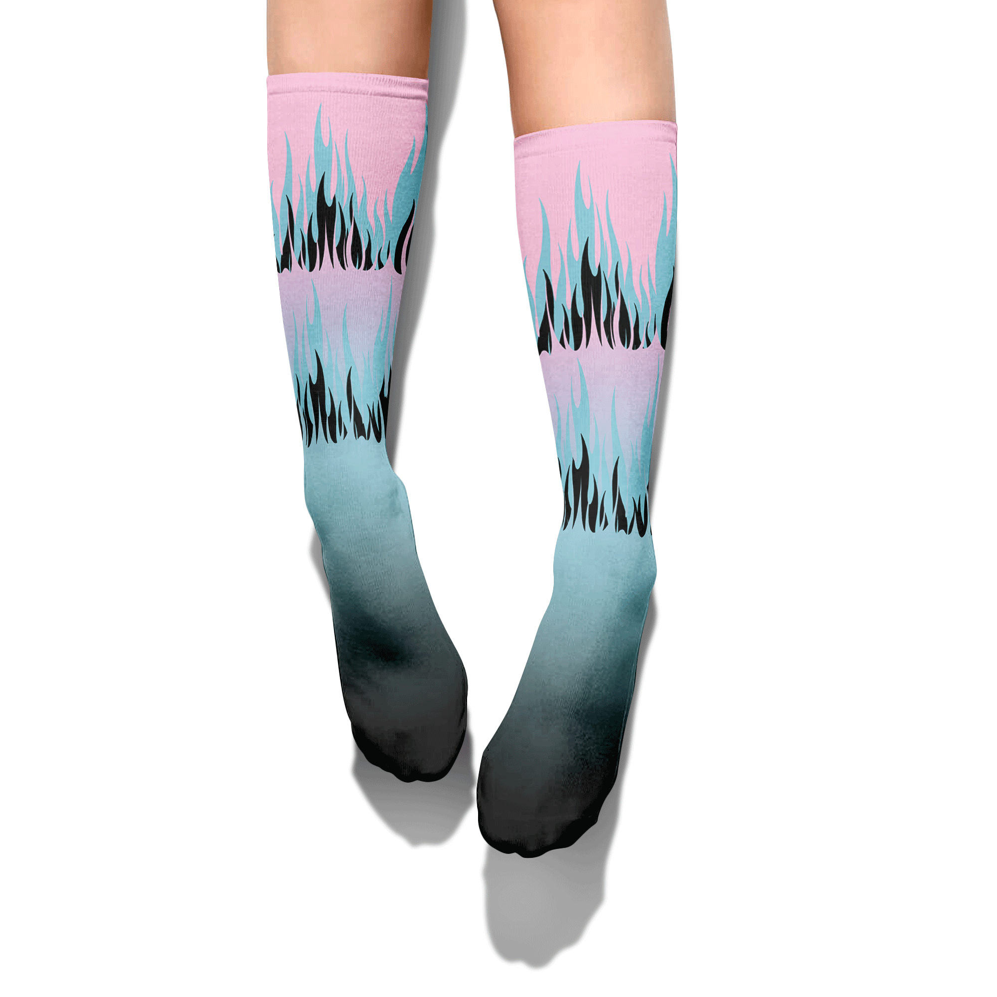 Sock To Match SB Dunk Low Visty - Fire Graphics Graphic Unisex