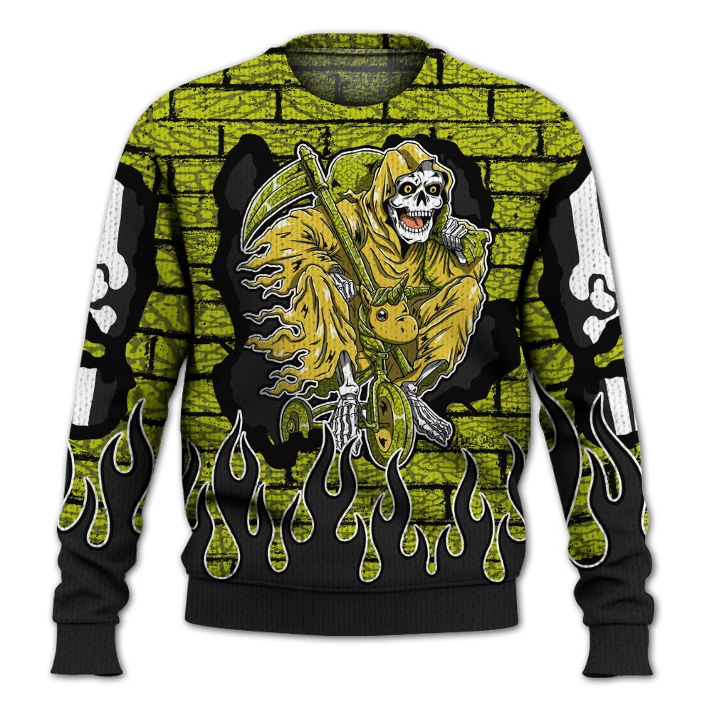 Knitted Sweater To Match Dunk Low QS Halloween Skull - Self Make Skeleton Crashed