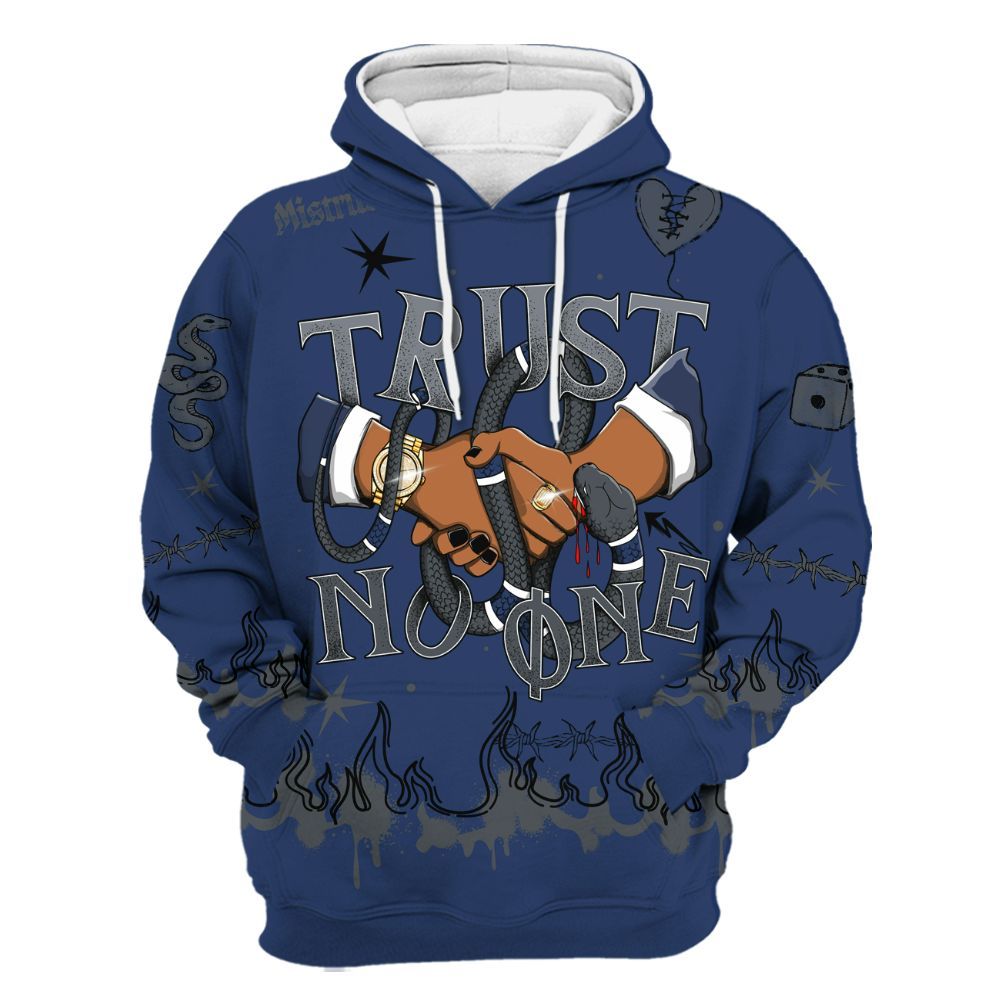 Hoodie To Match Retro Flint 13s - Trust No One Snake-Bite Doodle Crayon All Over Print