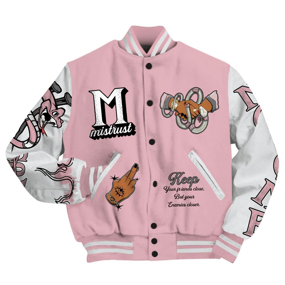 Varsity Jacket To Match Air Max DN Pink Foam - Trust No One Snake-Bite Street Style All Over Print