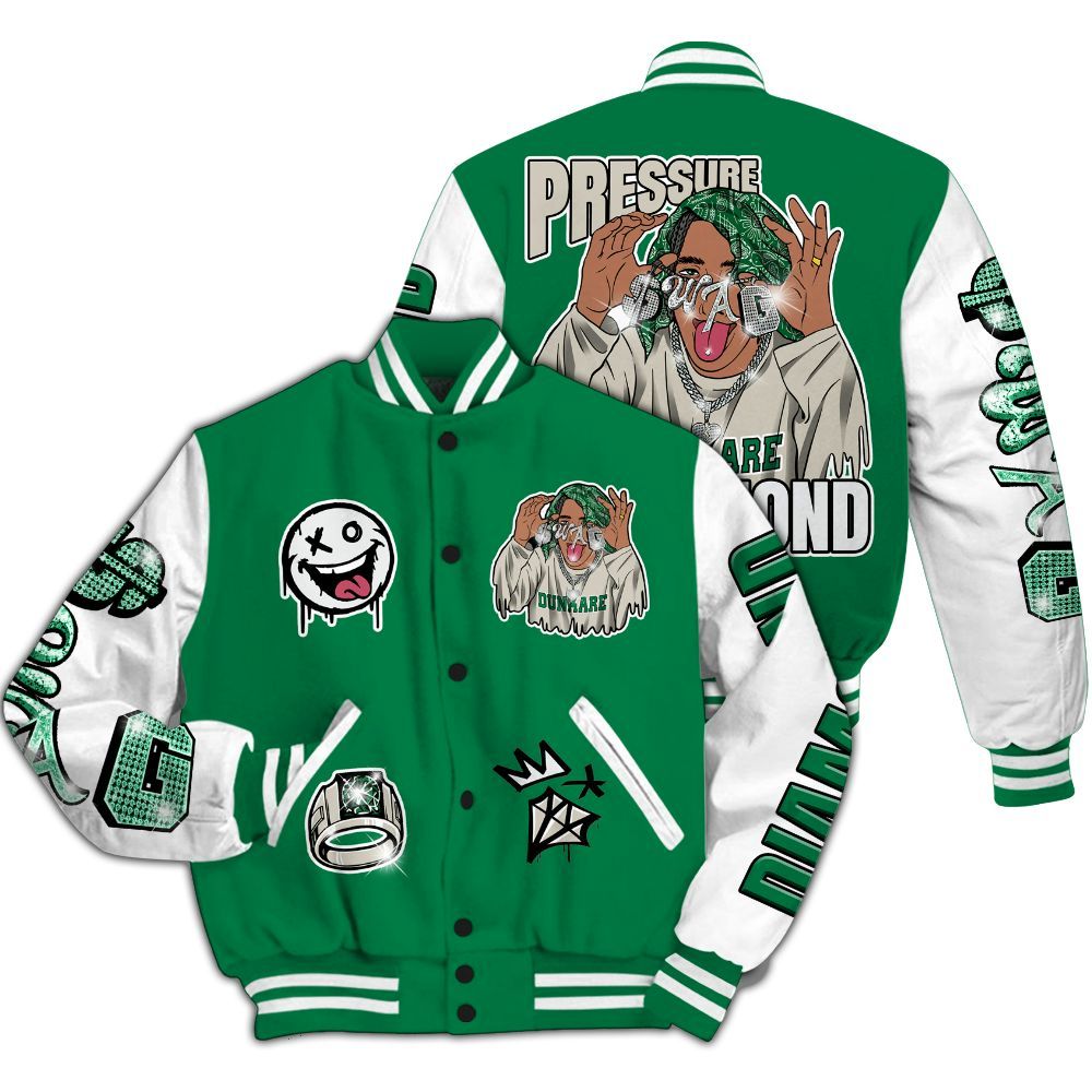 Varsity Jacket To Match Lucky Green 2s - Pressures Makes Varsity Jacket To Match All Over Print