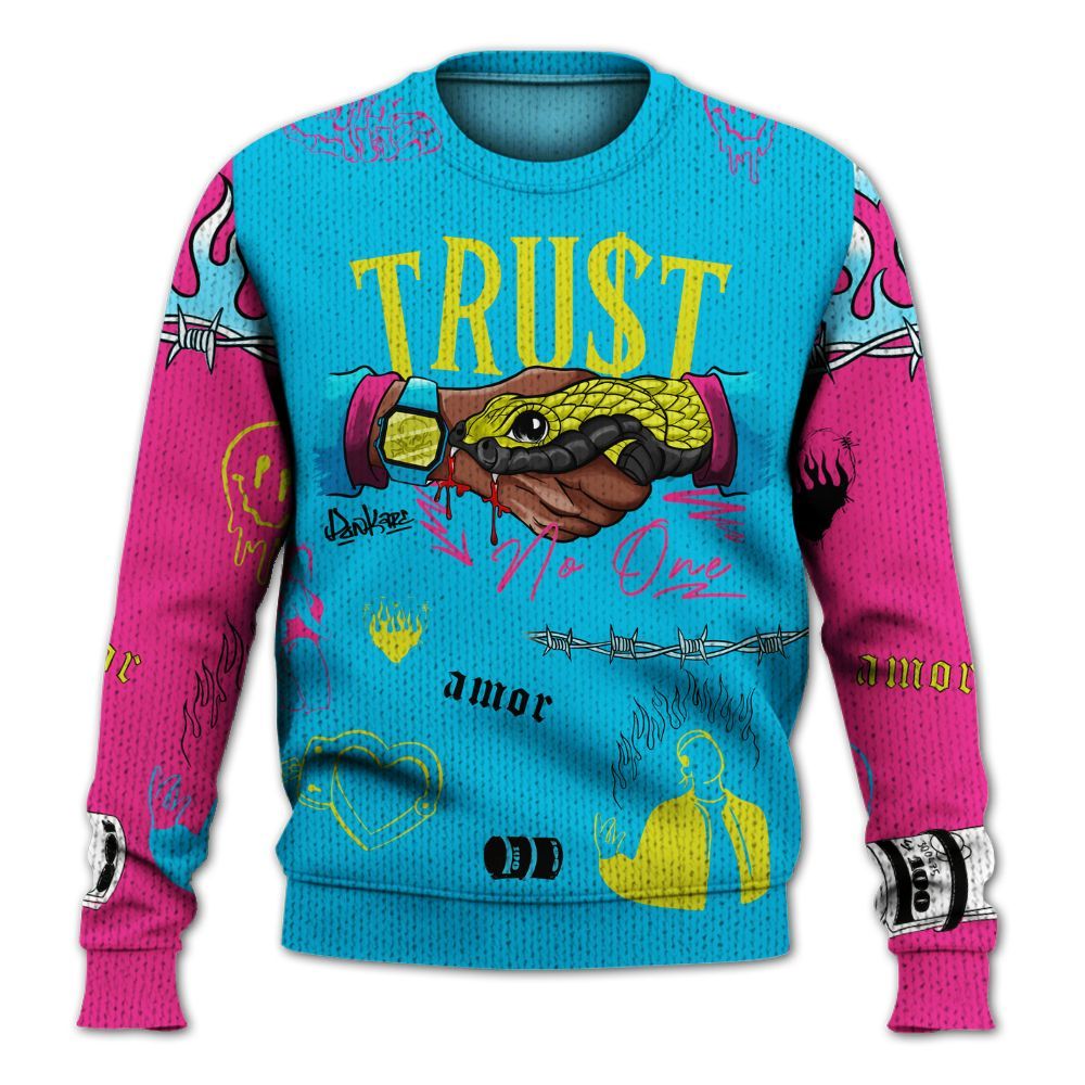 Knitted Sweater To Match Tokyo Nights Stewie 3s - Snake Trust No One