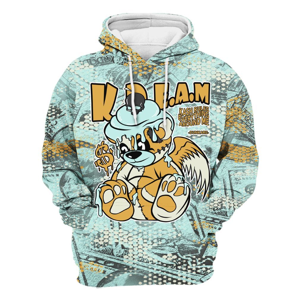 Hoodie To Match Pure Platinum 4s - Loot Bear All Over Print