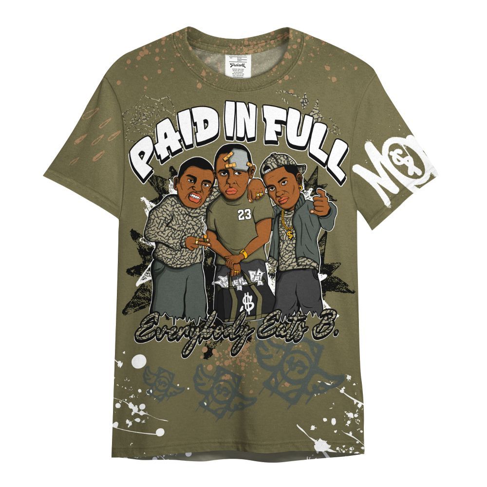 Shirt To Match Retro Family Affair 3s - Everybody Paid In Full Crayon All Over Print