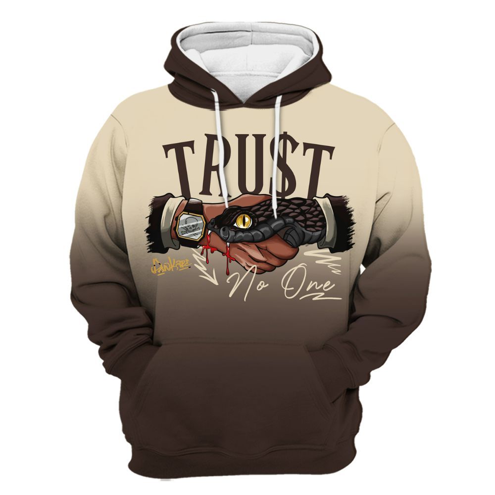 Hoodie To Match 2025 Retro Earth 5s - Snake Trust No One Drip All Over Print