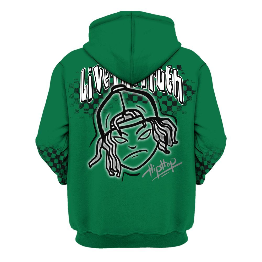 Hoodie To Match Pine Green 3s - Feel Life Street Style All Over Print