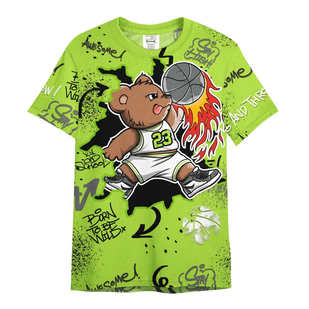 Shirt To Match Air Max 95 Neon - Number 23 Basketball Bear Custom Name All Over Print